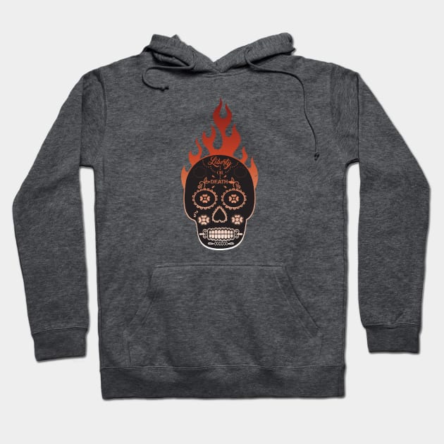 Flaming Skull Illustration Hoodie by jared_clark